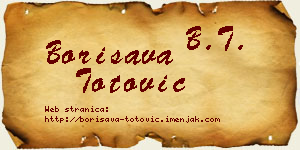 Borisava Totović vizit kartica